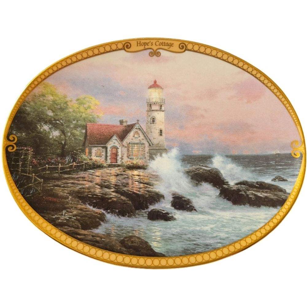 1995 Thomas Kinkade "Hope's Cottage" collector plate Bradford Exchange